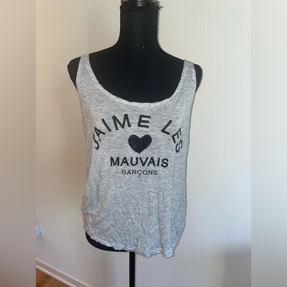 ✨ 2/$8 - H&M J'aime Les Mauvais Garçons Tank - Size L - Picture 1 of 2